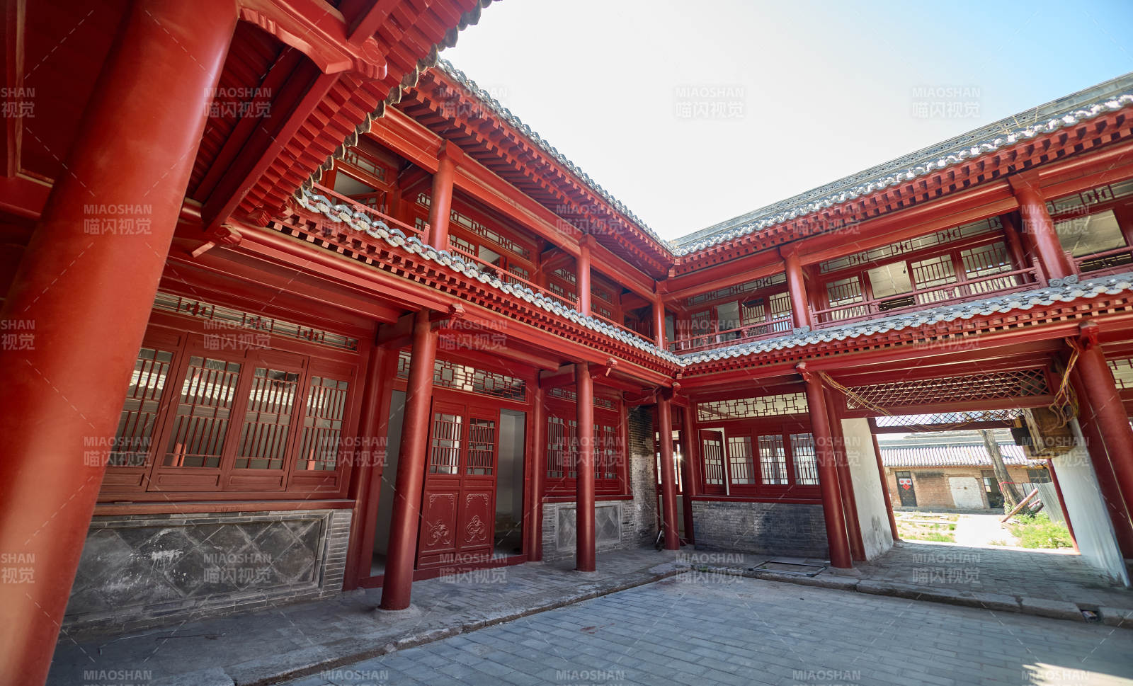 传统中式古建木结构中式四合院图片