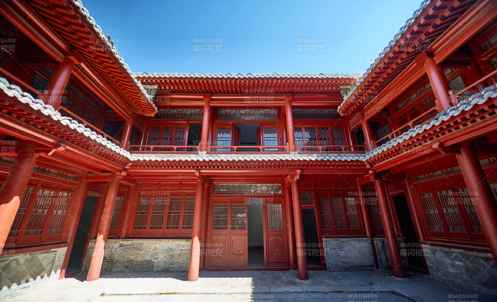 传统中式古建木结构中式四合院图片