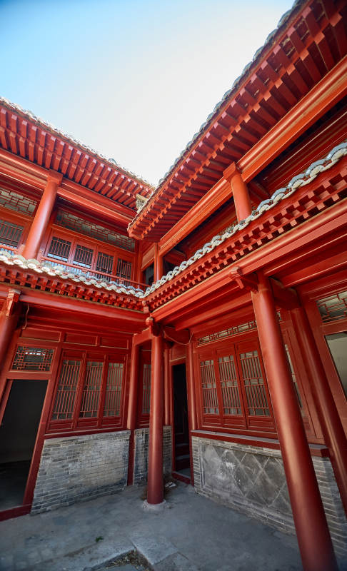 传统中式古建木结构中式四合院图片
