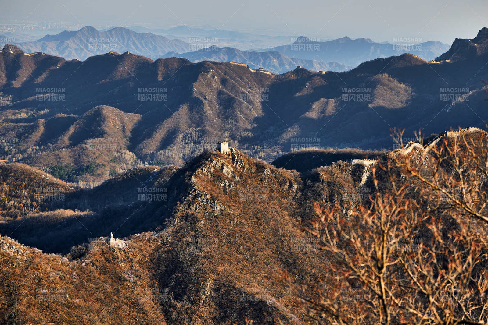 北京市延庆区四海镇火焰山拍摄的万里长城图片