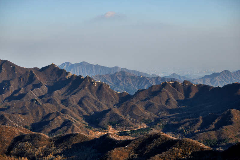 北京市延庆区四海镇火焰山拍摄的万里长城图片