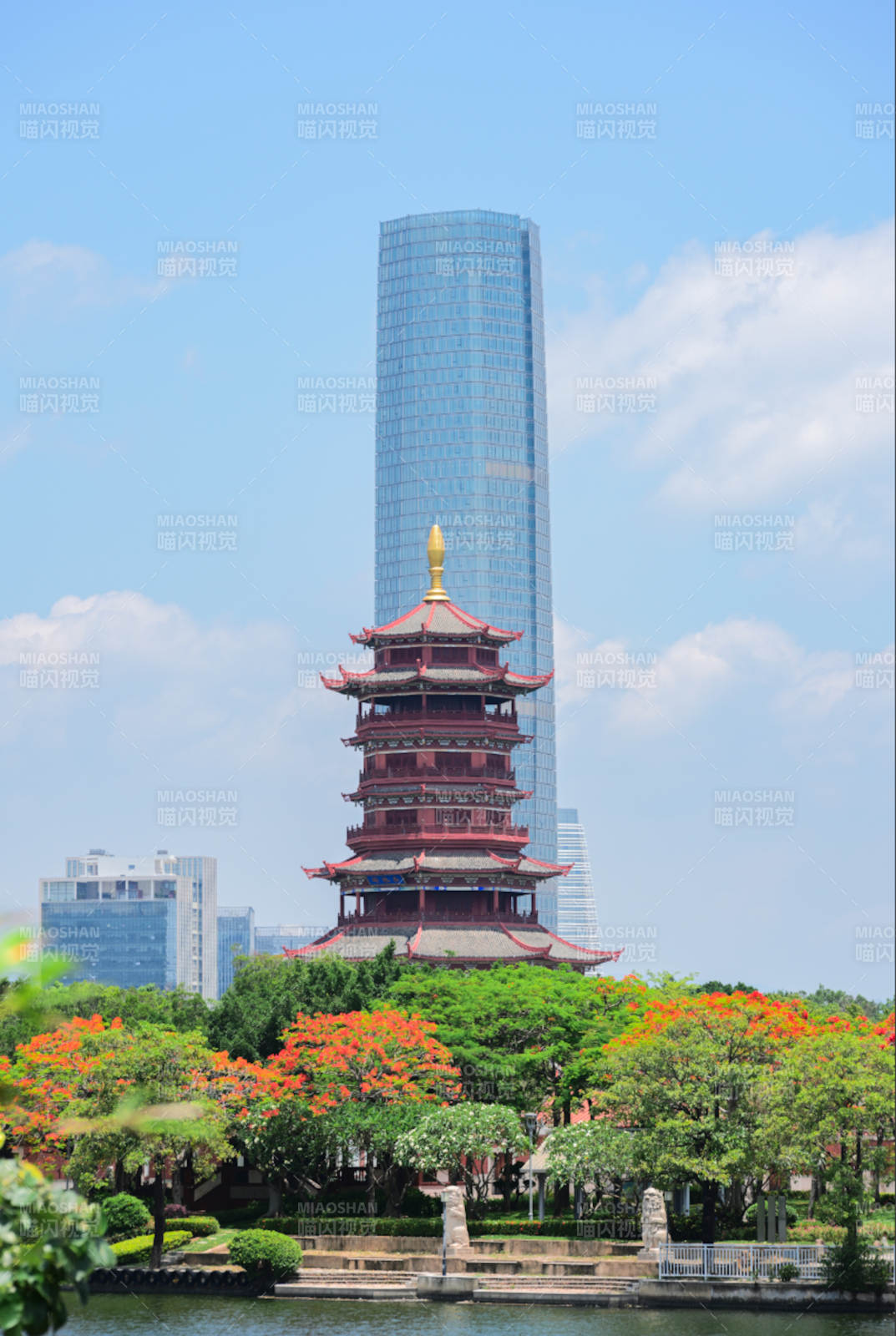 杏林阁与杏林湾营运中心建筑同框图片