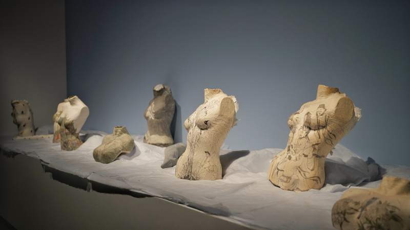 古代石雕残件陈列展图片