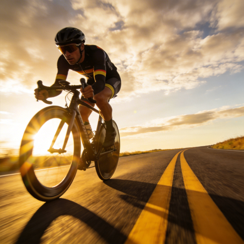 夕阳骑行 风驰电掣图片