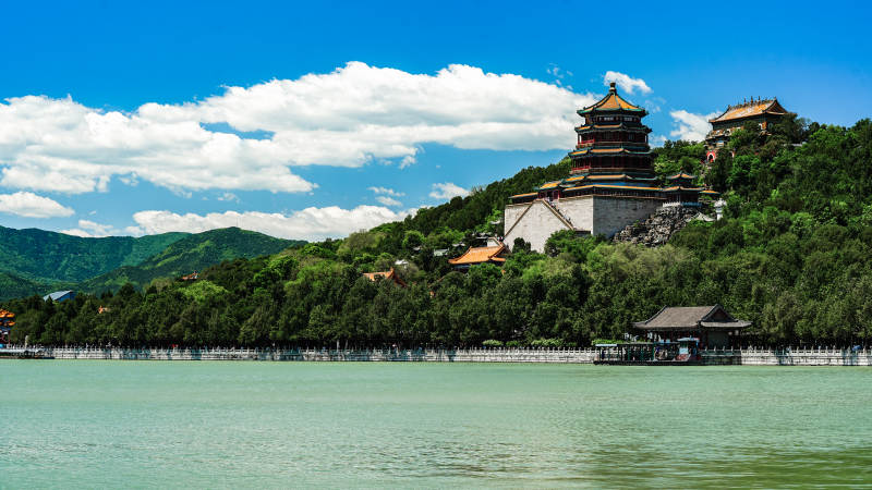 颐和园湖光山色美景图片