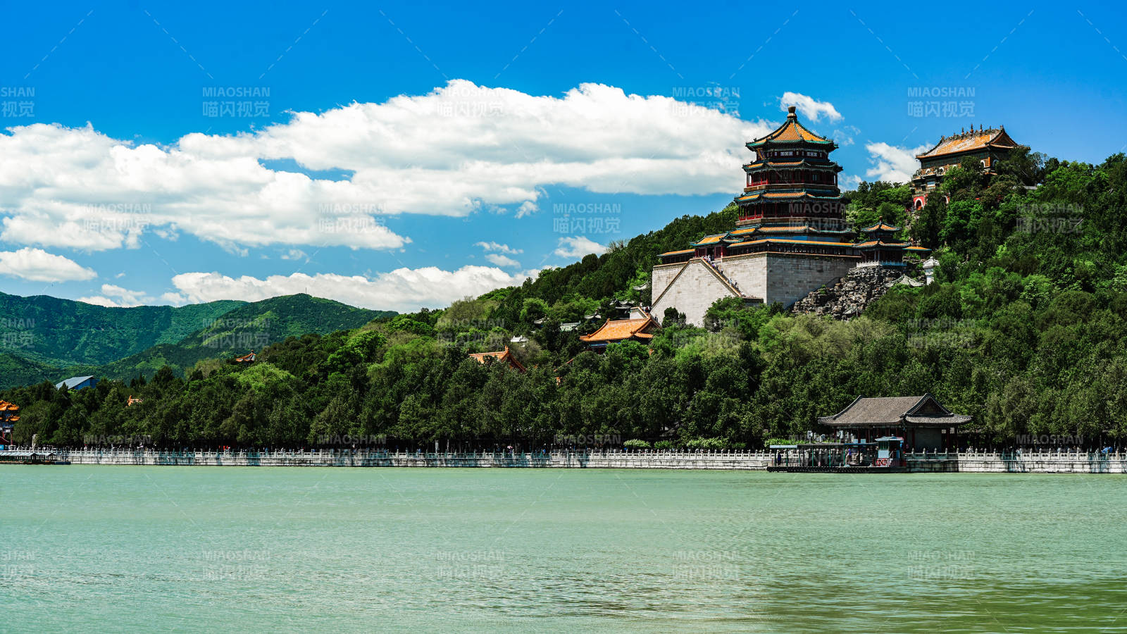 颐和园湖光山色美景图片