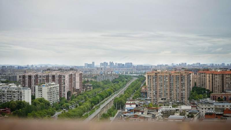 城市全景 高楼林立绿意浓图片
