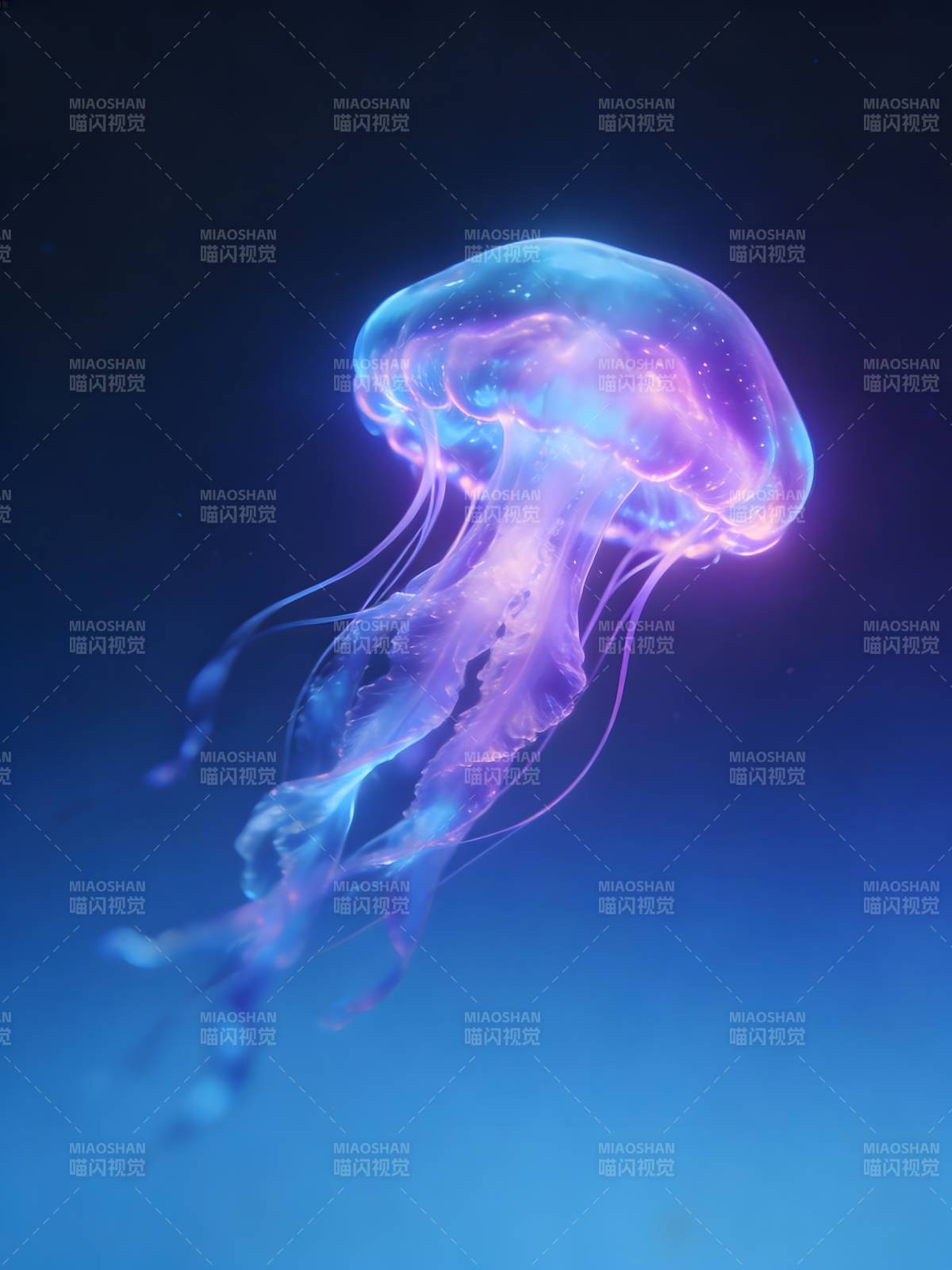 霓虹水母 梦幻深海舞者图片