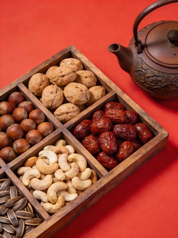 坚果红枣茶点盒图片