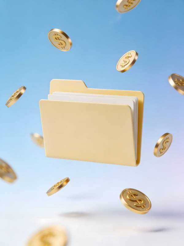 金币飞舞 文件夹招财进宝图片