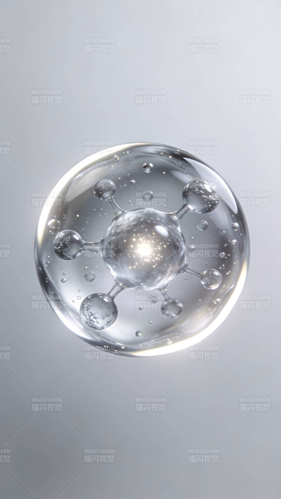 水滴中的分子世界图片