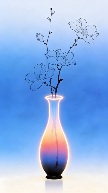 蓝韵花影 光瓶幽香图片