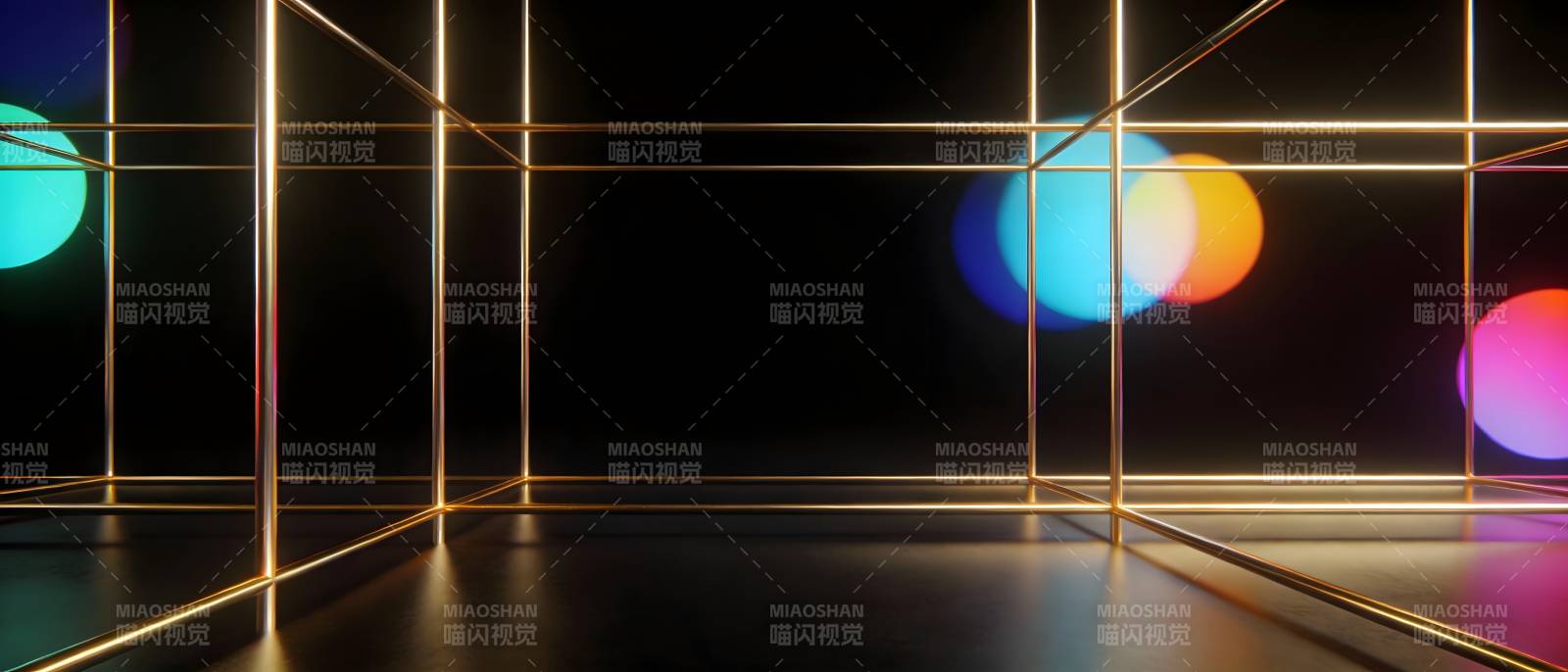 霓虹网格 光影迷宫图片