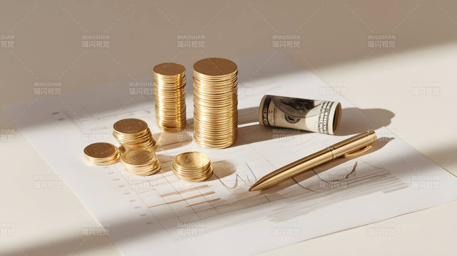 金币堆叠 财富增长图示图片