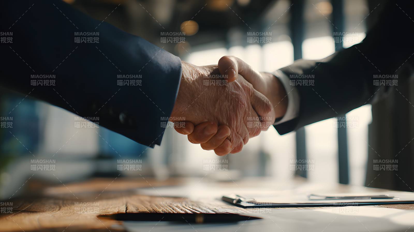 商务握手 合作达成图片