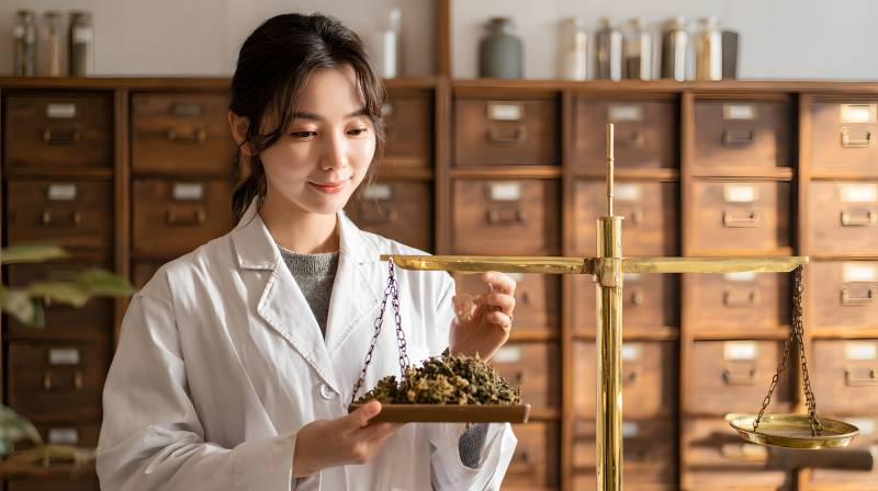 中药师称药 古法传承图片