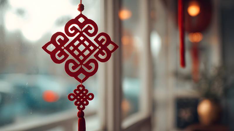红中国结迎新春图片