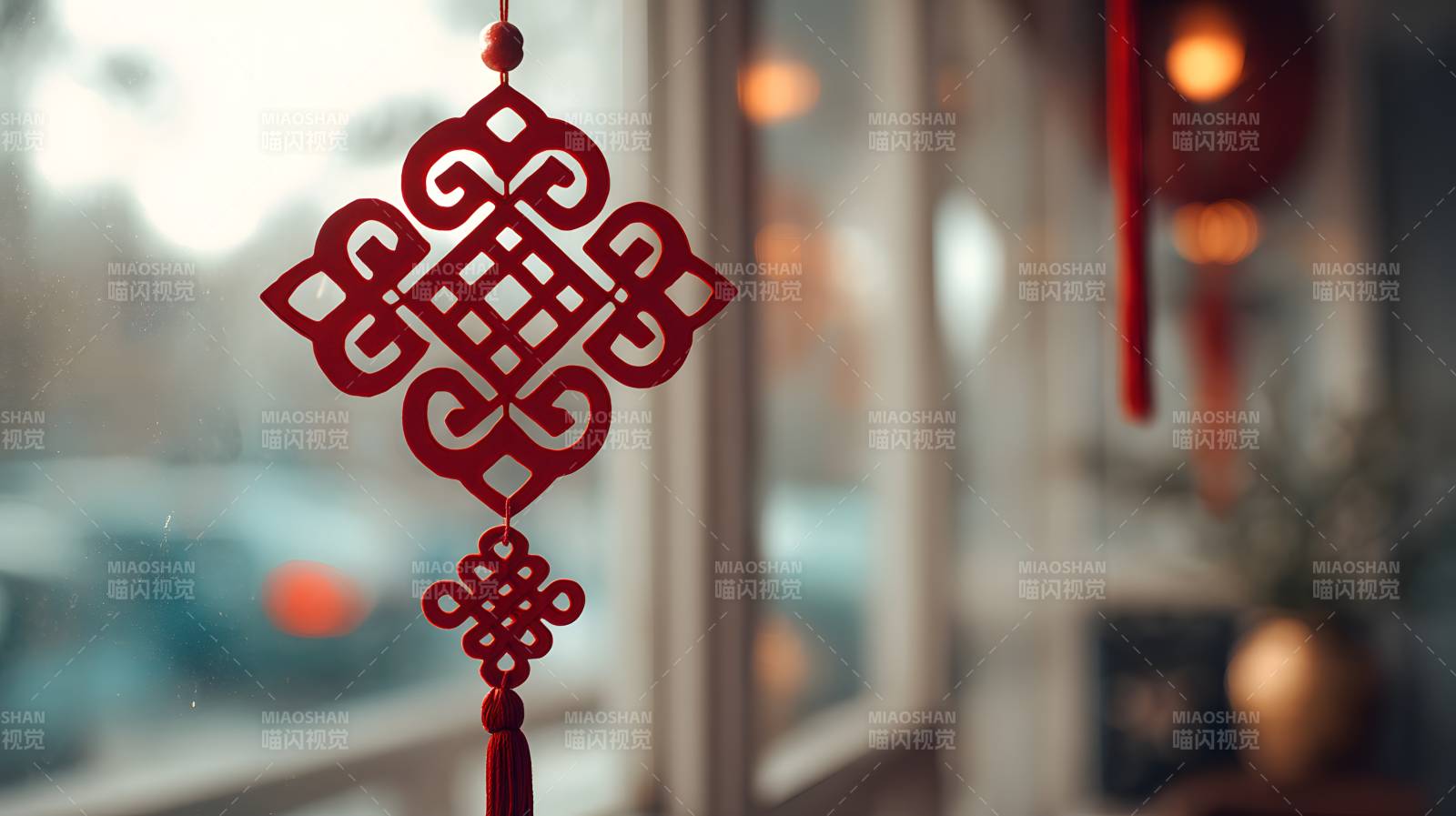 红中国结迎新春图片