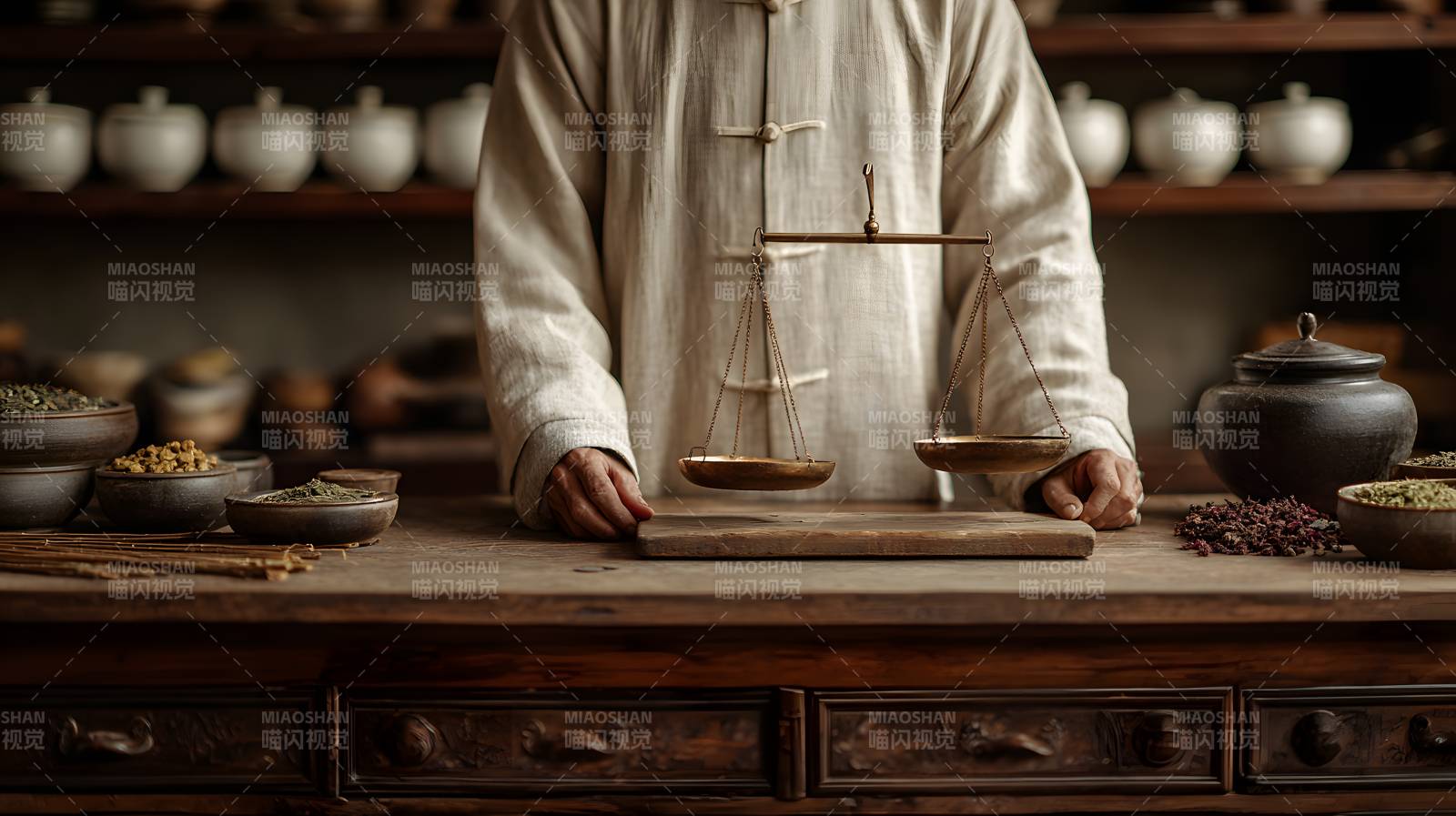 中药师称药 古法传承图片