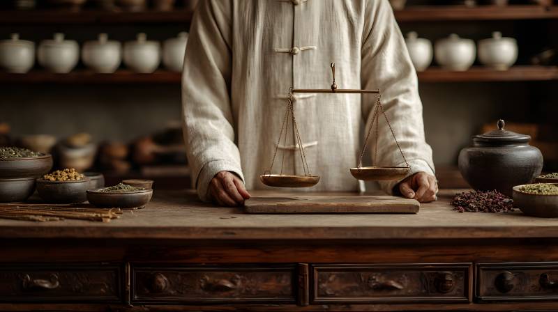 中药师称药 古法传承图片