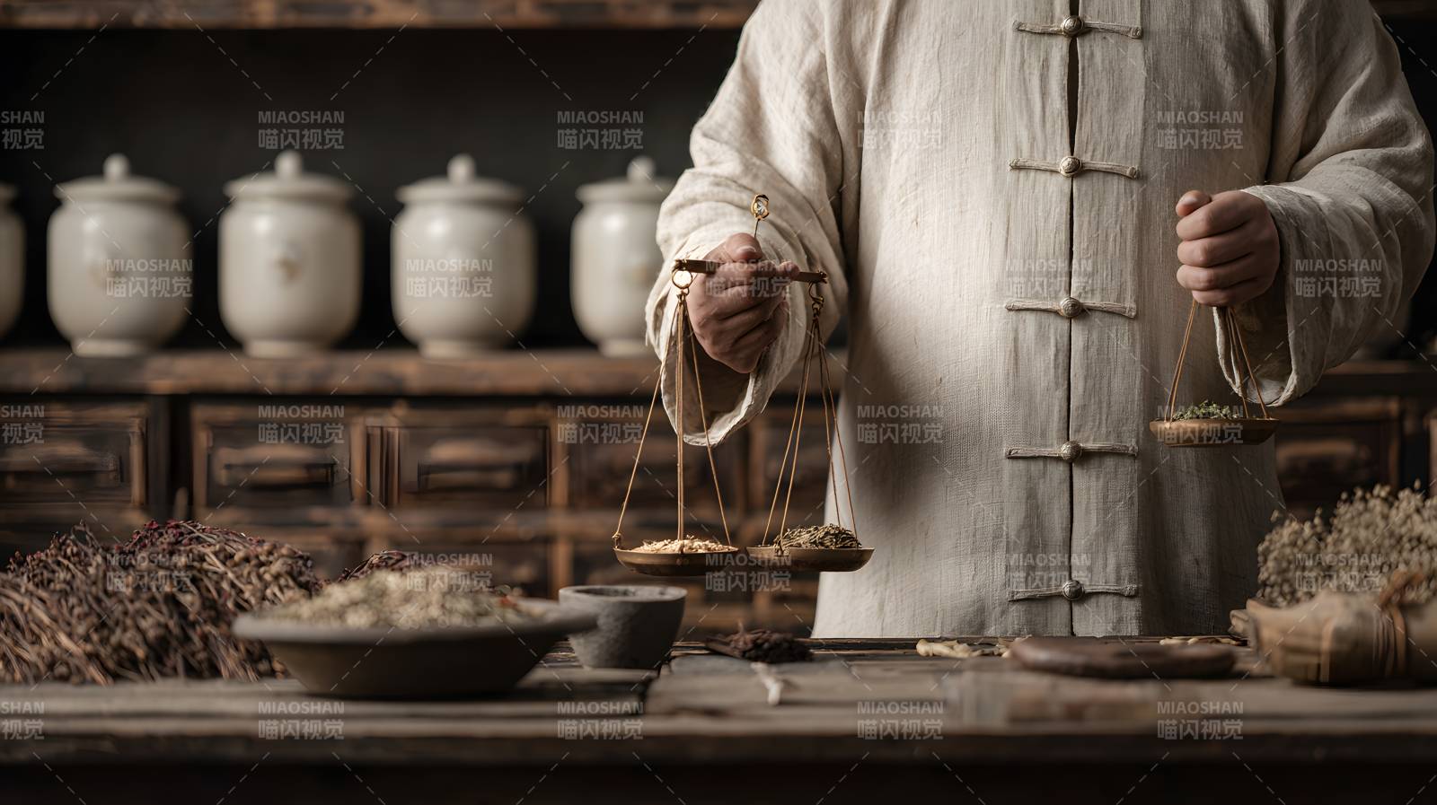 中药师称药 古法传承图片