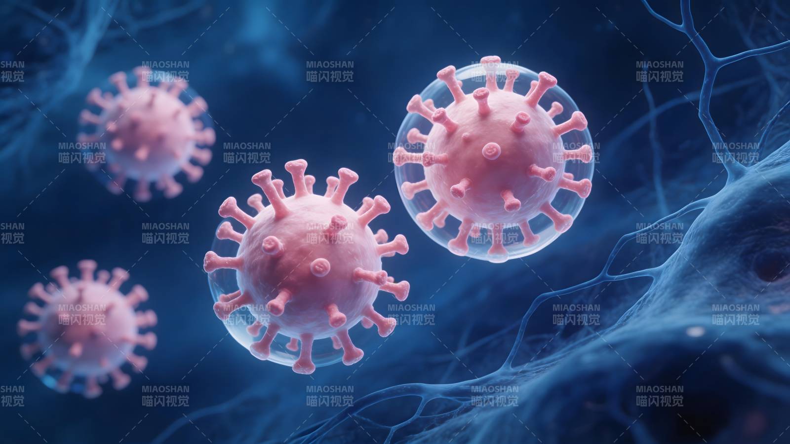 病毒微观世界示意图图片