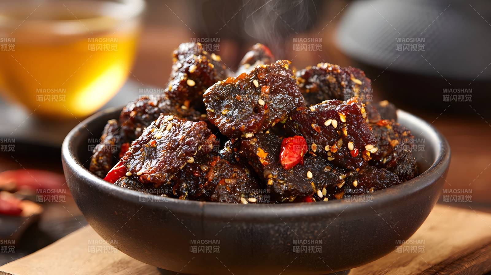 香辣牛肉干 诱人美味图片