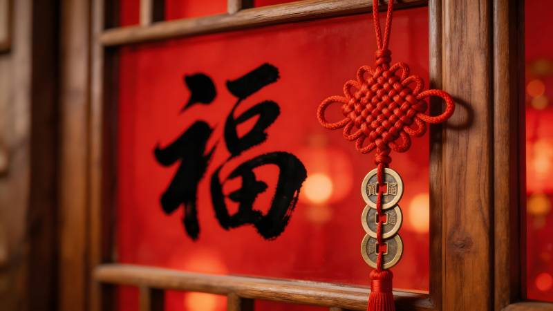 福字挂饰迎新春图片