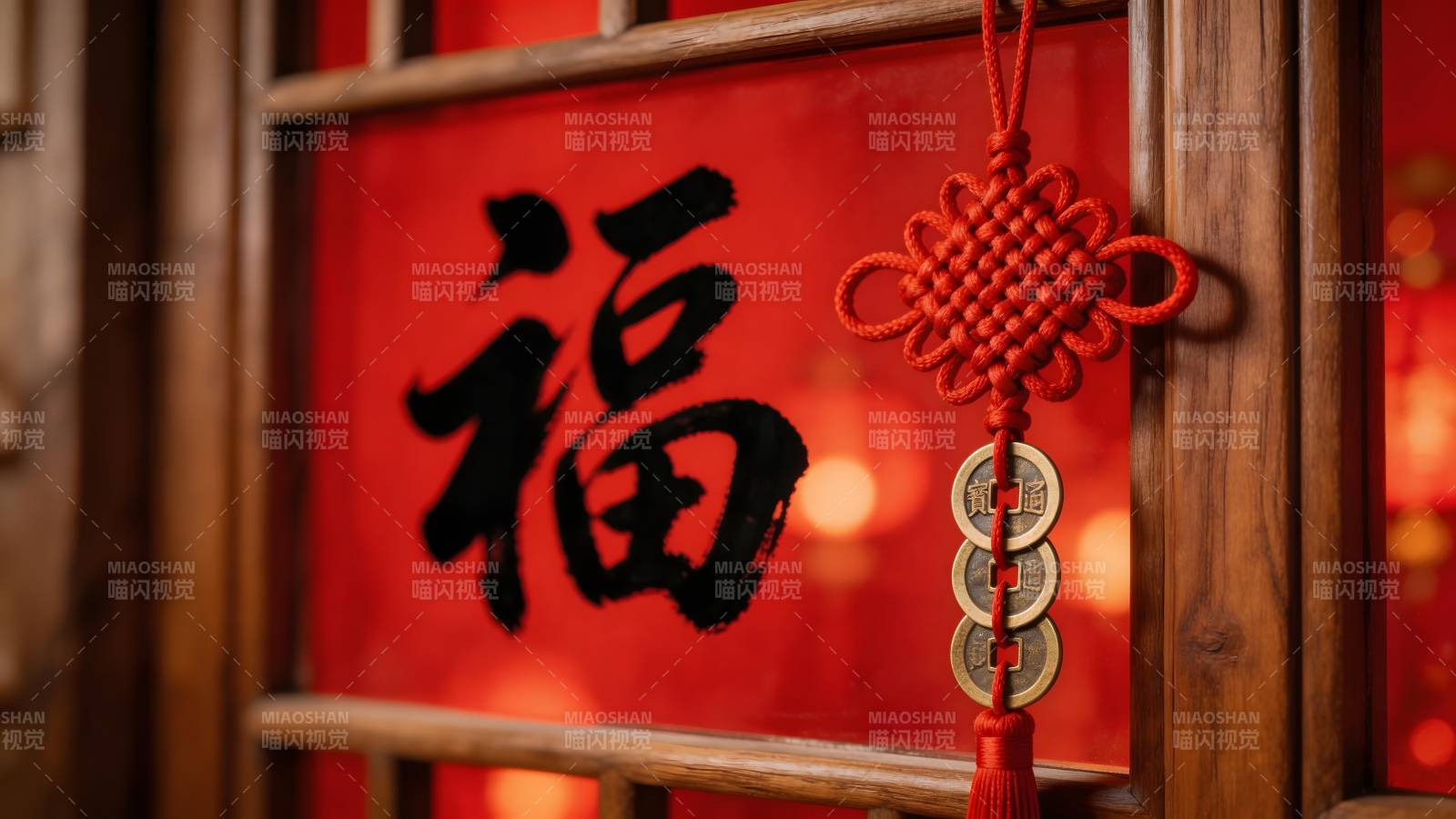 福字挂饰迎新春图片