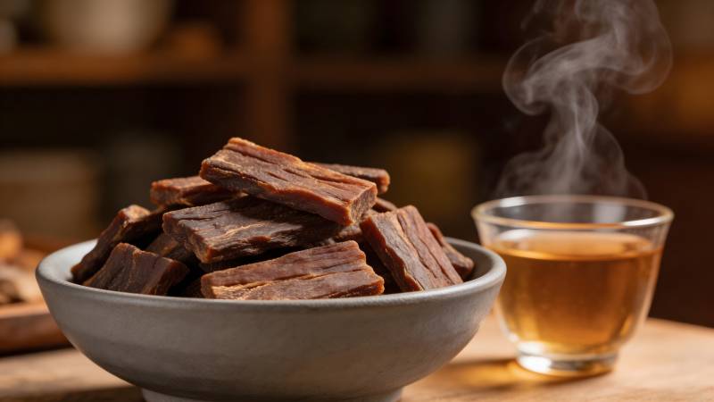 热茶配肉干 暖胃又解馋图片