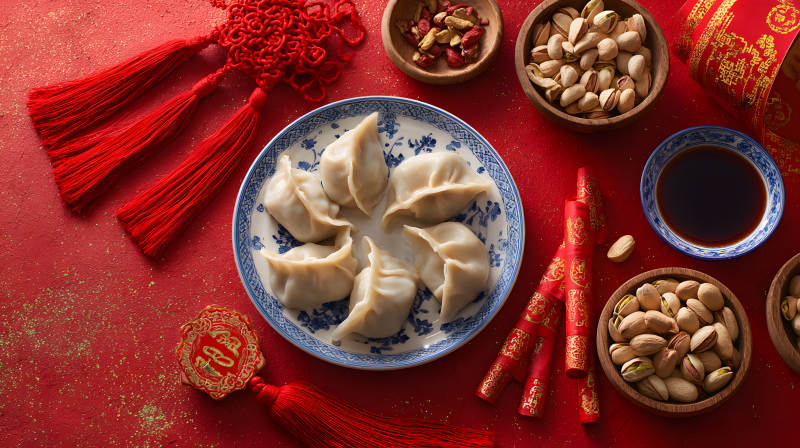 春节饺子宴 喜庆团圆味图片