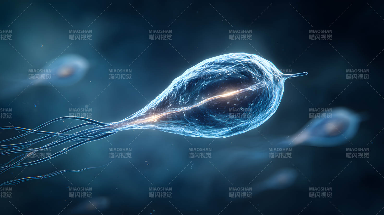 精子游动微观艺术图图片