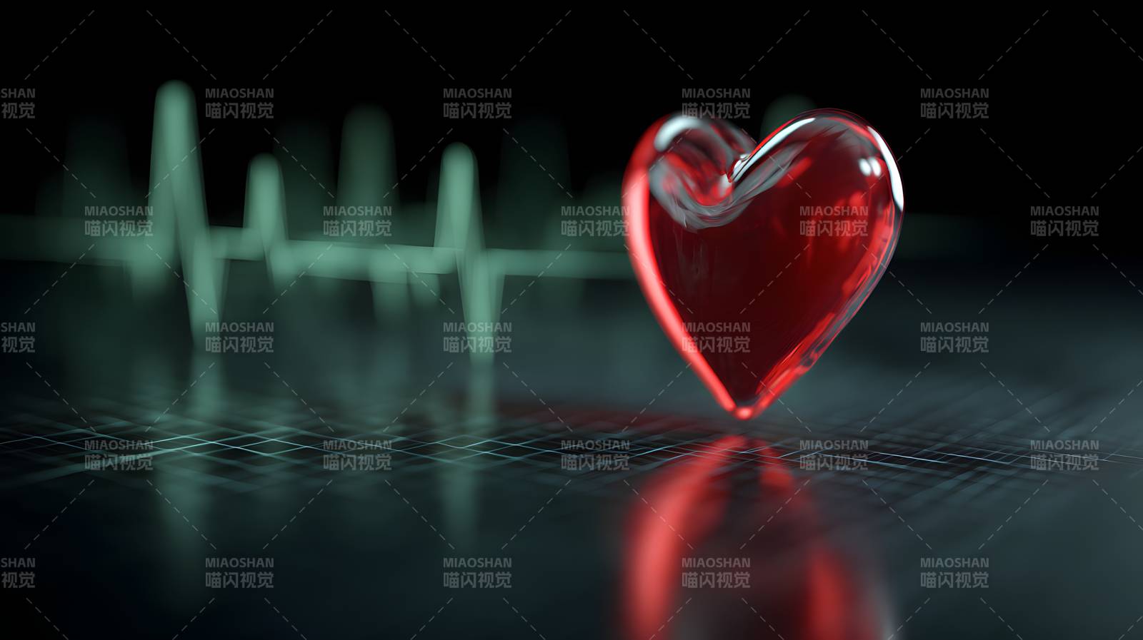 心跳红心 生命律动图片
