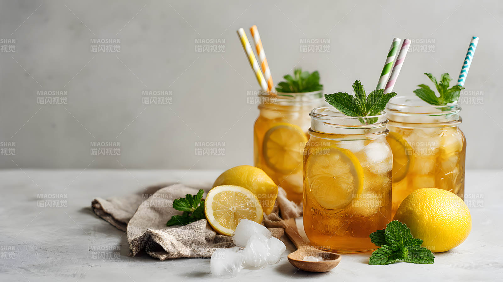 冰柠茶 清凉一夏图片