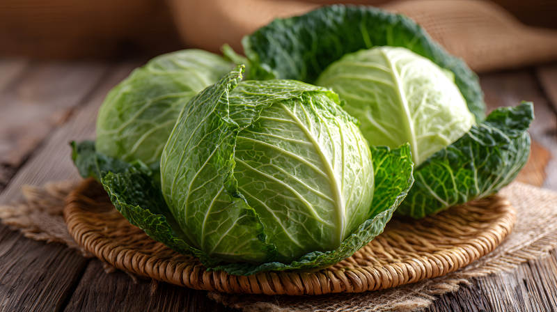 新鲜卷心菜 翠绿饱满诱人图片