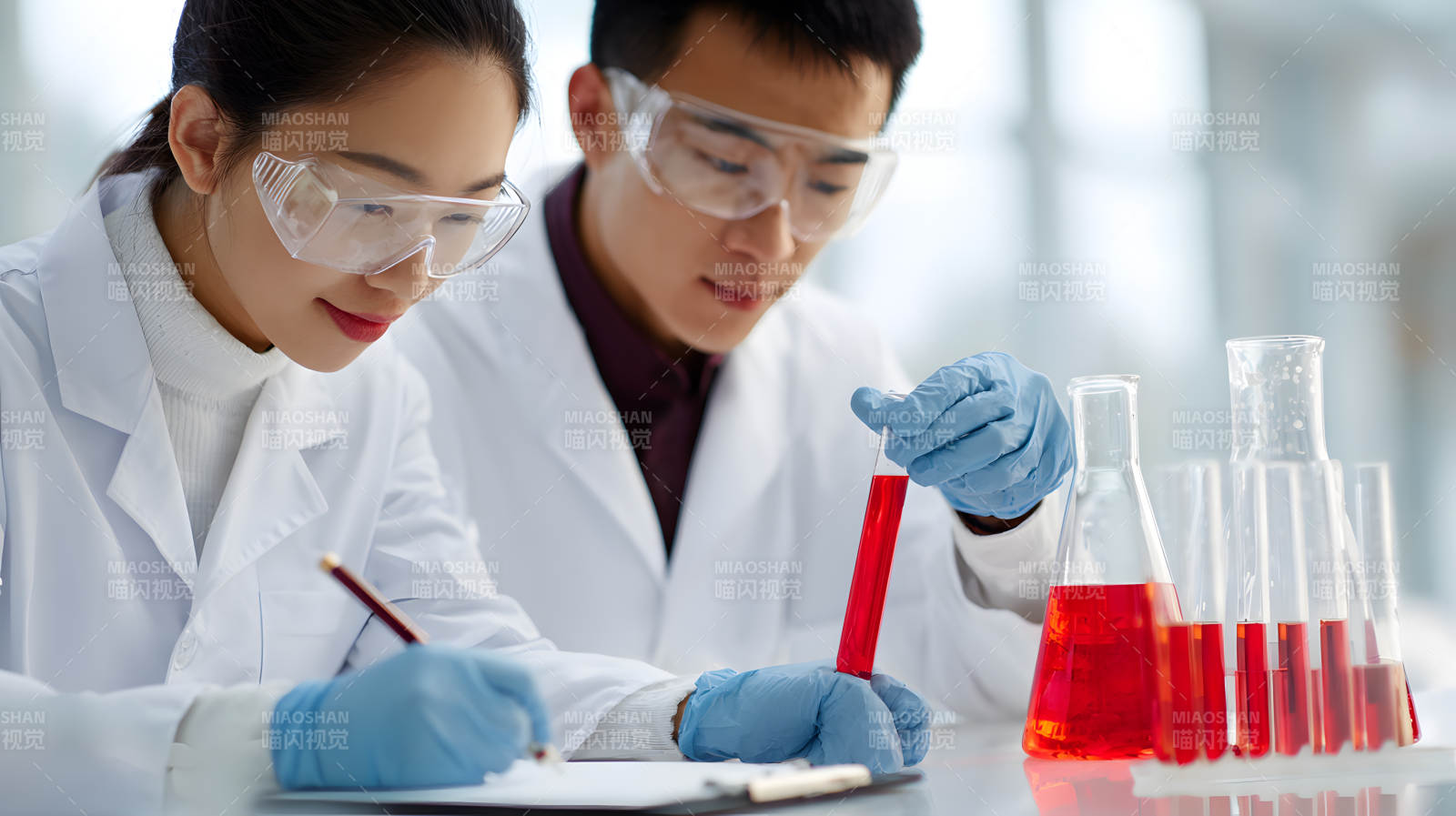 实验室中的化学实验研究图片
