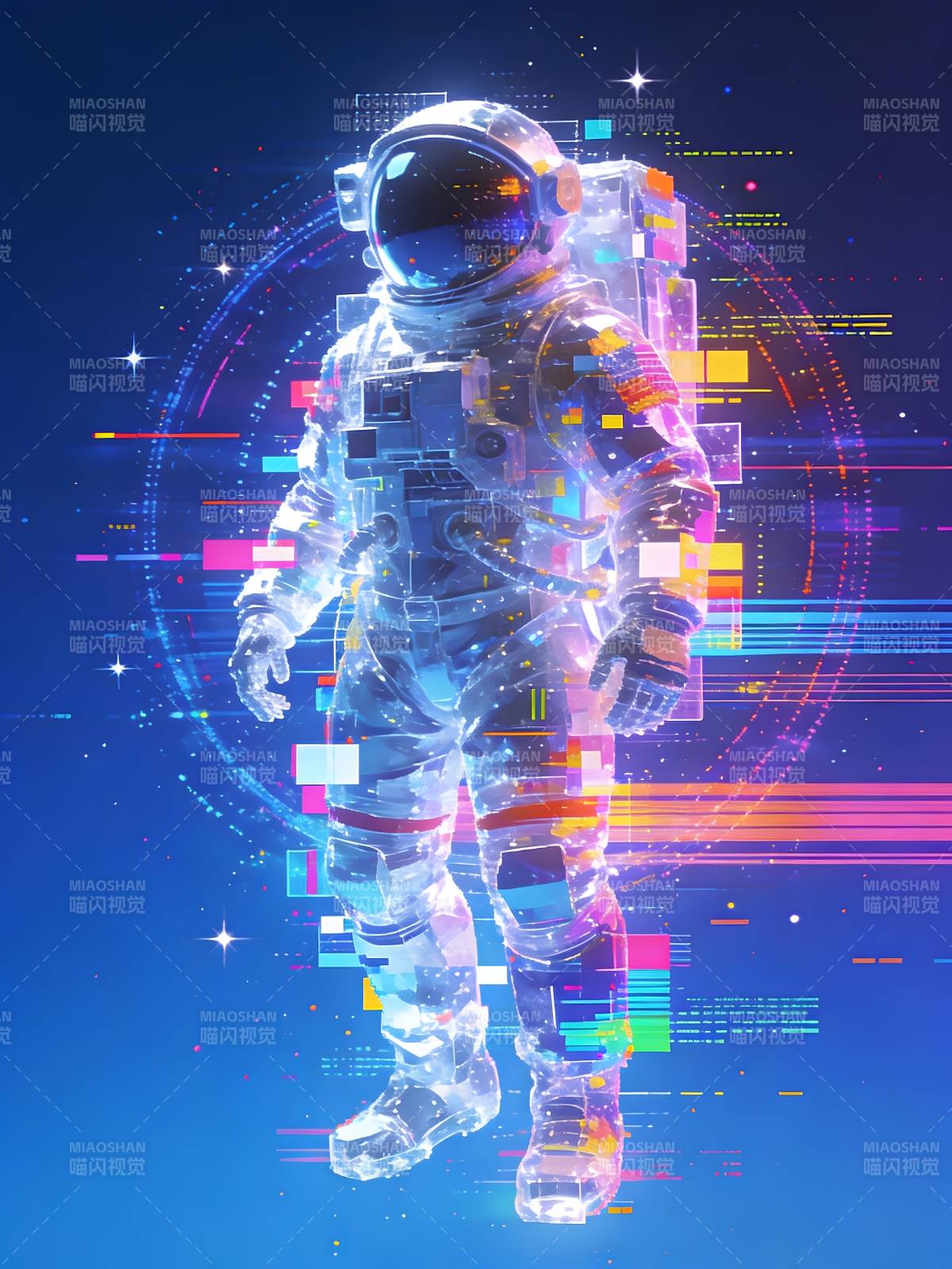 数字宇航员 赛博太空行者图片