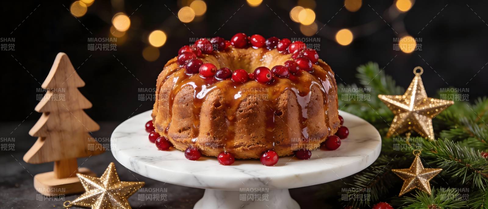 圣诞 cranberry 蛋糕 温馨节日图片