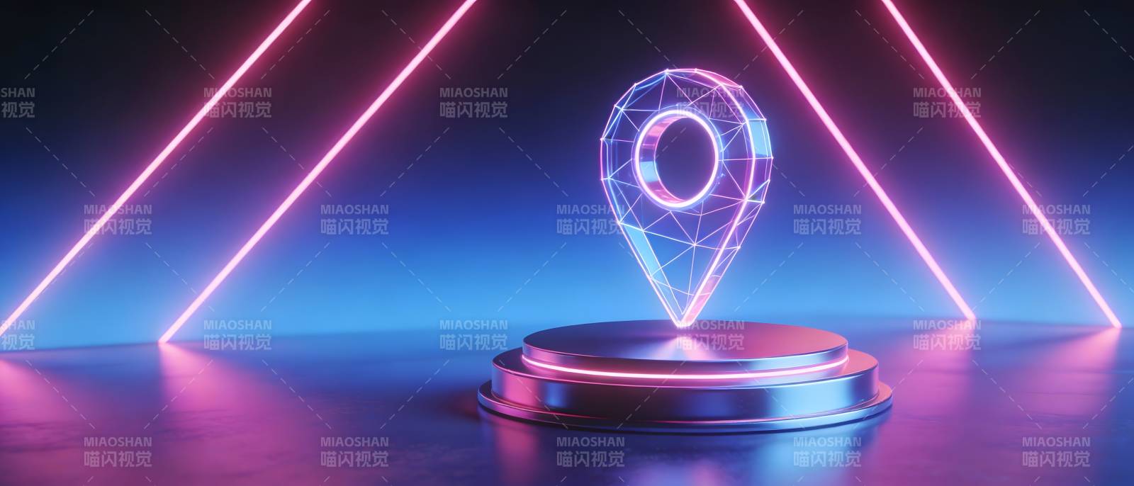 霓虹定位标 未来科技感图片