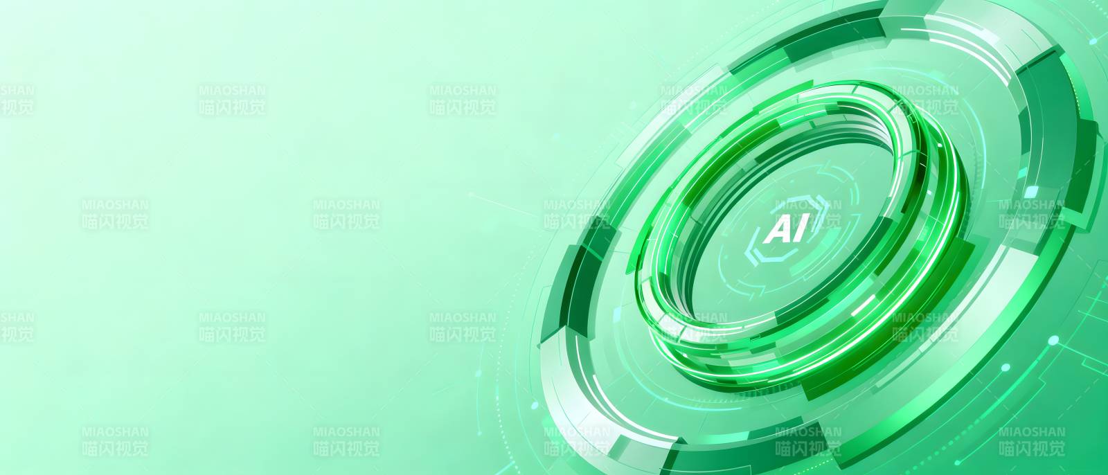 AI科技绿环未来感设计图片