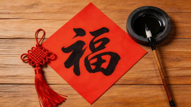 福字春联迎新年图片