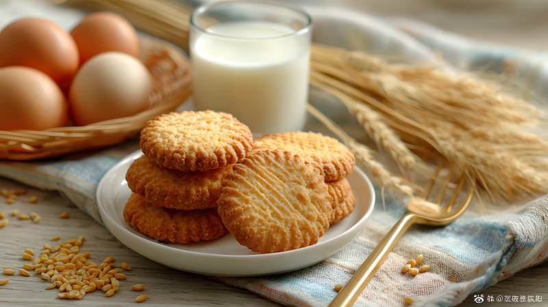 麦香饼干配牛奶鸡蛋图片