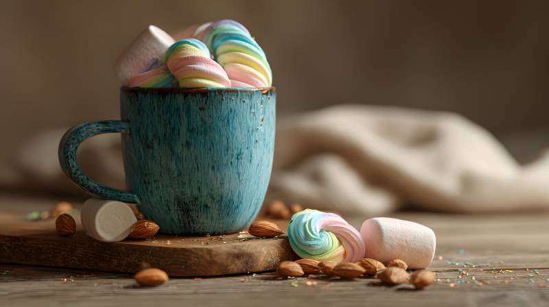 彩 marshmallow 热饮杯图片