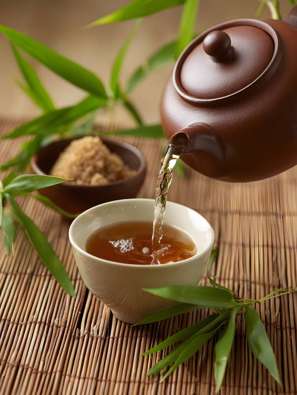 竹影茶香 壶注清茗图片
