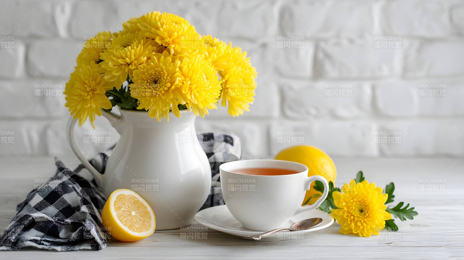 黄花柠檬茶 清新暖时光图片
