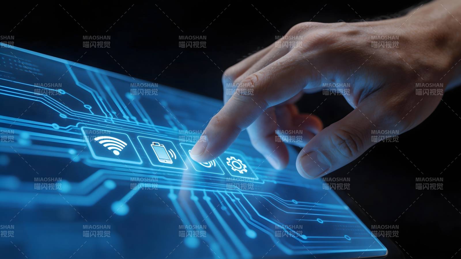 指尖触控未来科技界面图片