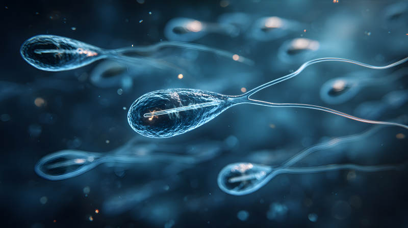 精子游动微观图图片
