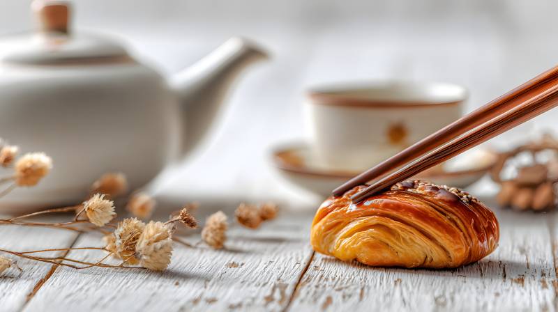 茶点雅韵 筷夹酥香图片