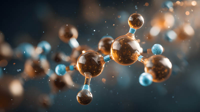 分子结构艺术化呈现图片