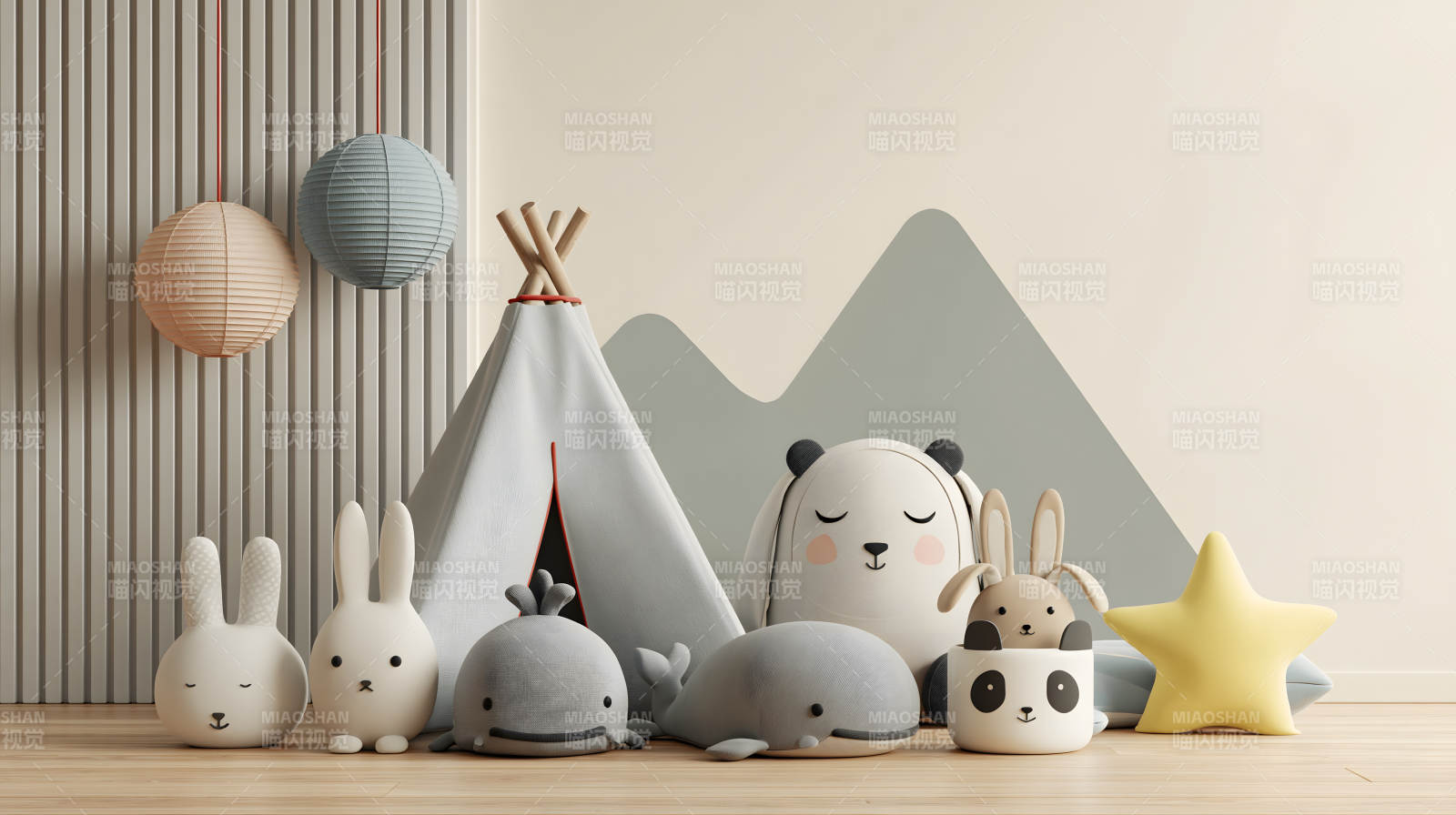 萌趣童趣帐篷玩具屋图片